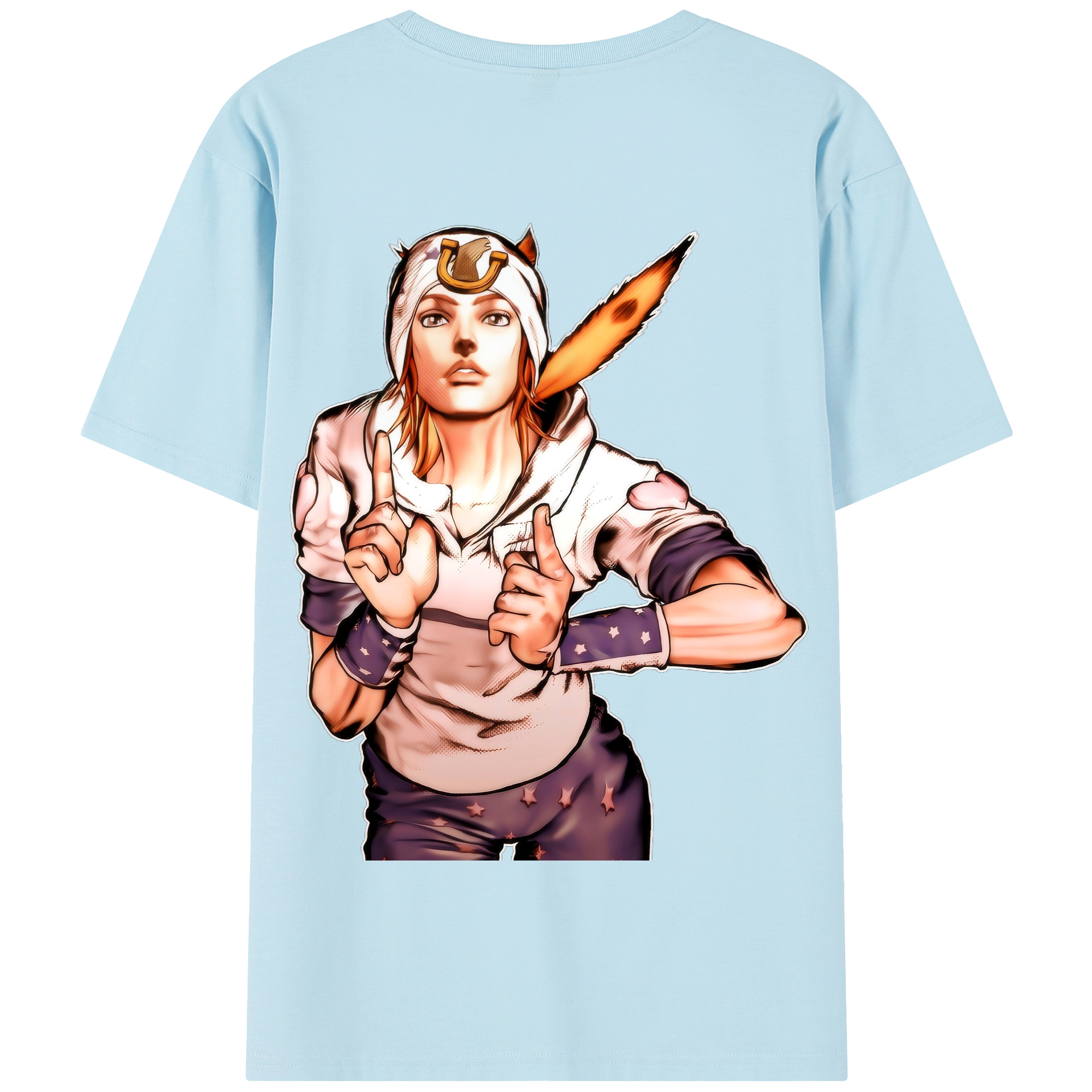 （画像用） ジョジョの奇妙な冒険 ジョナサン?ジョースター JoJo's Bizarre Adventure Jonathan Joestar 綿100％半袖Tシャツ（背面プリント）